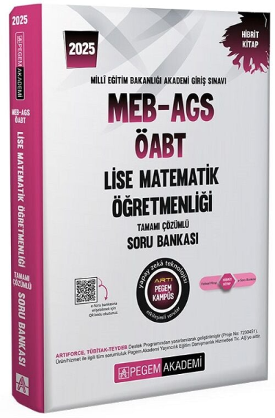 2025 MEB-AGS-ÖABT Lise Matematik Öğretmenliği Tamamı Çözümlü Soru Bankası Pegem Akademi Yayıncılık Vega Efsanesi