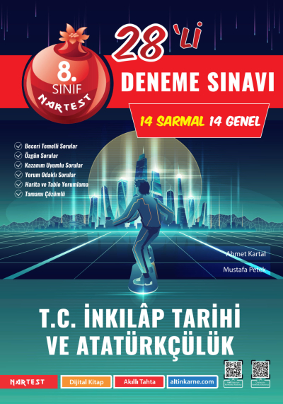 8. Sınıf TC İnkılap Tarihi ve Atatürkçülük Mod 28 Deneme Nartest Yayınları Vega Efsanesi