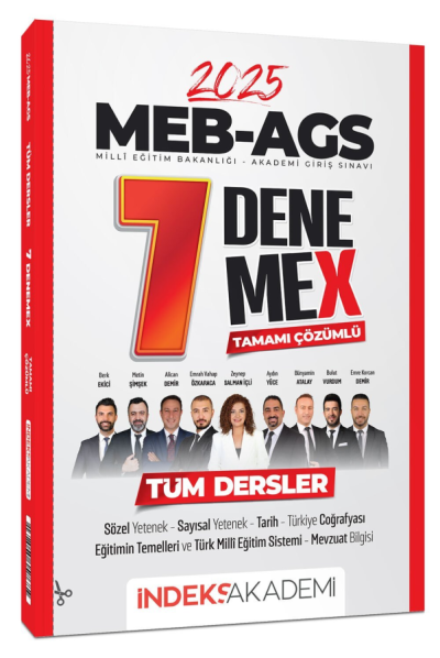 2025 MEB-AGS Tüm Dersler 7 DenemeX Çözümlü İndeks Akademi Yayıncılık Vega Efsanesi