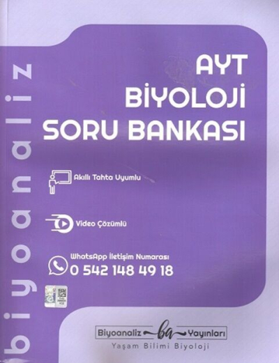 AYT Biyoloji Soru Bankası Biyoanaliz Yayınları