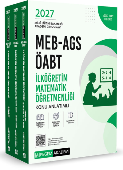 2027 ÖABT MEB-AGS İlköğretim Matematik Öğretmenliği Konu Anlatımlı Modüler Set Pegem Akademi Yayınları Vega Efsanesi