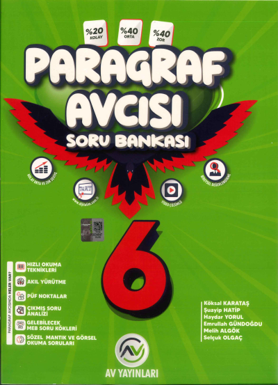 6. Sınıf Paragraf Soru Avcısı Soru Bankası Av Yayınları