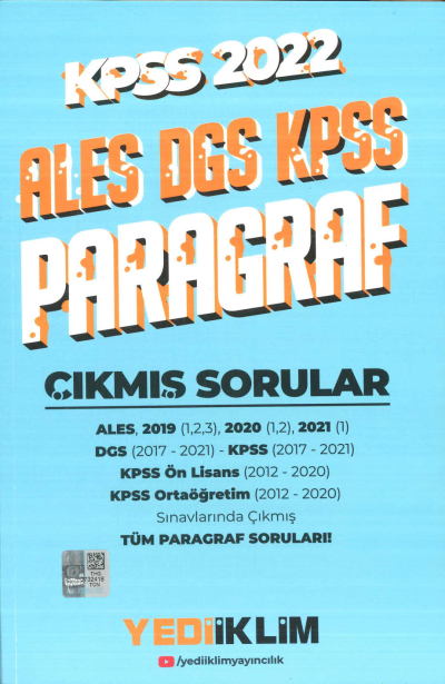 ALES DGS KPSS PARAGRAF ÇIKMIŞ SORULAR Vega Efsanesi