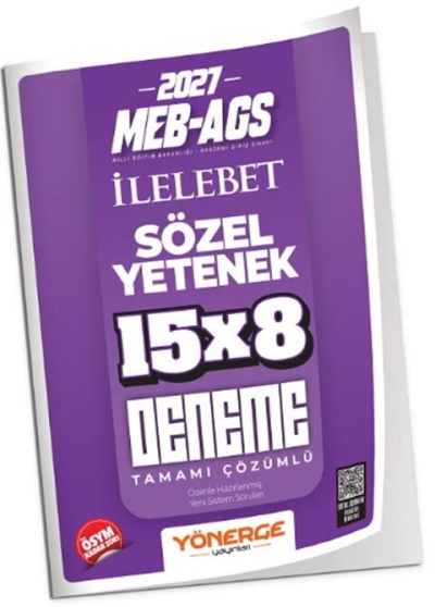 MEB-AGS Sözel Yetenek İLELEBET 15x8 Deneme Çözümlü Yönerge Yayınları Vega Efsanesi