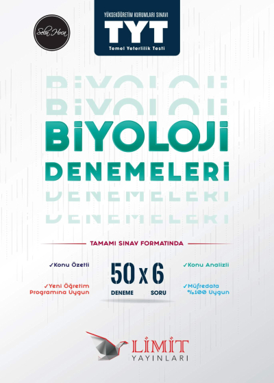 TYT Biyoloji 50x6 Denemeleri Limit Yayınları