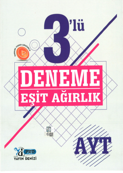 AYT Eşit Ağırlık 3 lü Deneme Video Çözümlü