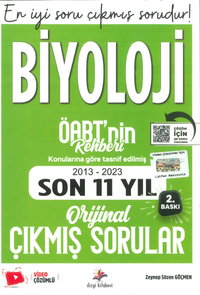 ÖABT BİYOLOJİ KONULARINA GÖRE TASNİF EDİLMİŞ 2013-2023 ORJİNAL ÇIKMIŞ SORULAR Vega Efsanesi