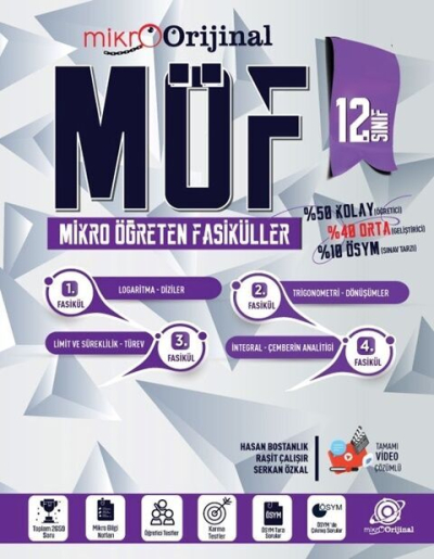 Mikro 12. Sınıf Matematik MÖF Mikro Öğreten Fasiküller Orijinal Yayınları (4 Fasikül) Vega Efsanesi