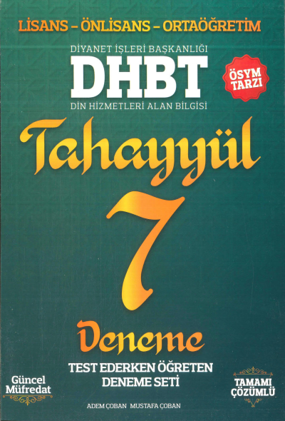 DHBT TAHAYYÜL 7 DENEME ÇÖZÜMLÜ Vega Efsanesi