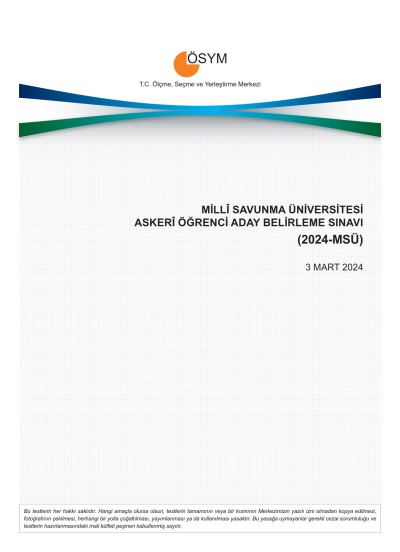 MSÜ Çıkmış Sorular 2018-2024 Vega Efsanesi