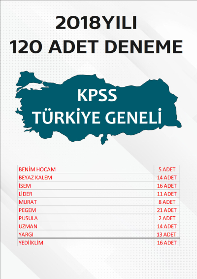 120 ADET TG DENEME 2018 YILI TG LİSTEMİZDEKİ TÜM YAYINLARI KAPSAR (TG117-TG126 ARASI) Vega Efsanesi
