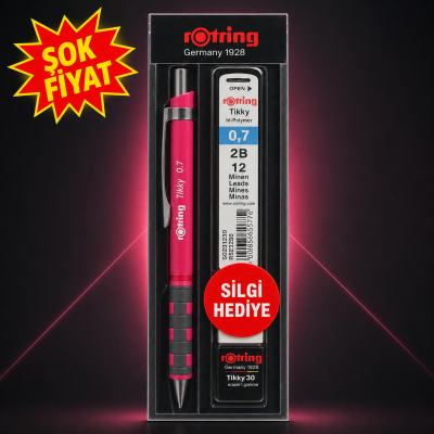 Rotring Tikky 0.7 Uçlu Kalem 2B Kalem Ucu Silgi li 3'lü Set Vega Efsanesi