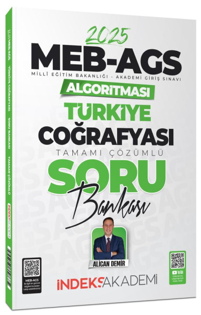 MEB AGS Algoritması Türkiye Coğrafyası Soru Bankası Çözümlü İndeks Akademi Yayıncılık Vega Efsanesi