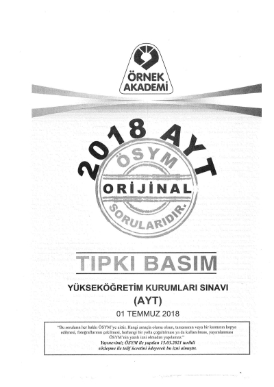 2018-2019-2020 AYT Denemesi Vega Efsanesi