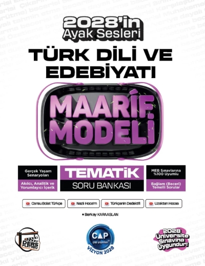 2028 Üniversiteye Hazırlık Türk Dili ve Edebiyatı Ders Platosu Maarif Modeli Tematik Soru Bankası Çap Yayınları Vega Efsanesi