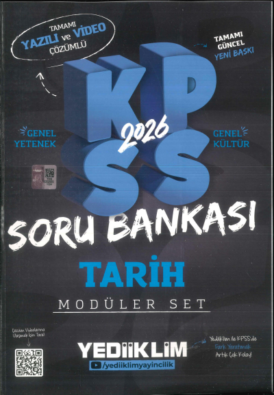 TARİH 2026 KPSS Genel Yetenek Genel Kültür Hem Yazılı Hem Video Çözümlü Soru Bankası Modüler Yediiklim Yayınları Vega Efsanesi