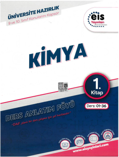 YKS Mavi Set DAF Kimya Ders Anlatım 1.Kitap EIS Yayınları Ders:01-36 9 ve 10. Sınıf Konularını Kapsar Vega Efsanesi