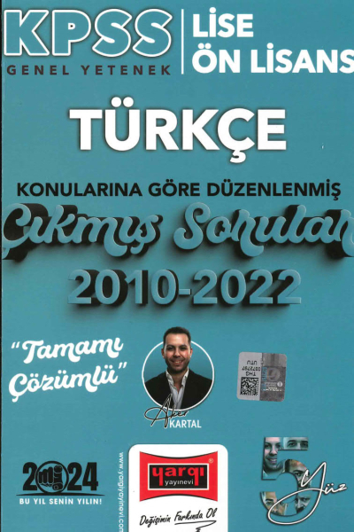 TÜRKÇE KONULARINA GÖRE DÜZENLENMİŞ 2010-2022 ÇIKMIŞ SORULAR TAMAMI ÇÖZÜMLÜ Vega Efsanesi