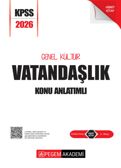 VATANDAŞLIK 2026 KPSS Genel Yetenek Genel Kültür Lisans Konu Anlatımlı Modüler Set Pegem Yayınları