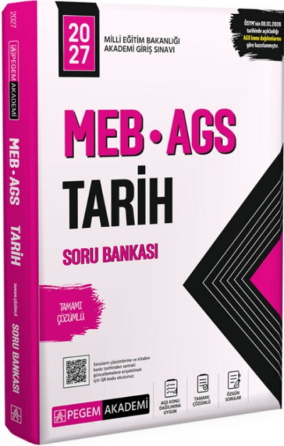 2027 MEB AGS Tarih Soru Bankası Pegem Yayınları