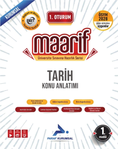2028 Maarif TYT Tarih Konu Anlatımı 1. Modül Paraf Yayınları
