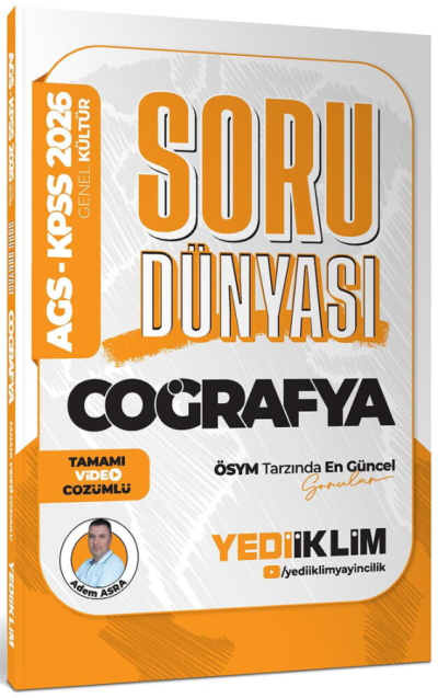 2026 KPSS-AGS Coğrafya Tamamı Video Çözümlü Soru Dünyası Yediiklim Yayınları