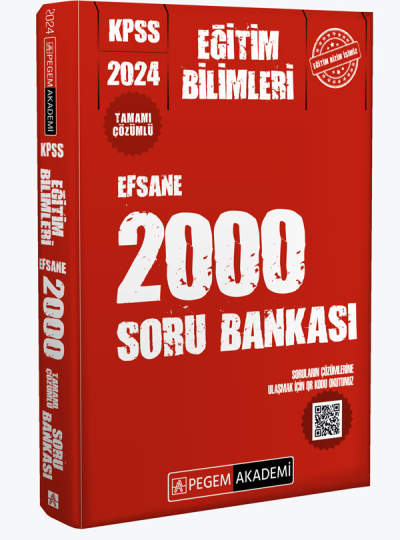2024 KPSS Eğitim Bilimleri Çözümlü Efsane 2000 Soru Bankası Vega Efsanesi