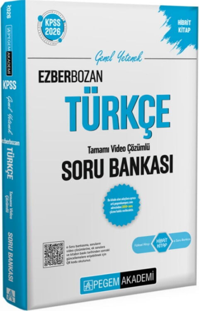 2026 KPSS Genel Yetenek Genel Kültür Ezberbozan Türkçe Tamamı Video Çözümlü Soru Bankası Pegem Yayınları Vega Efsanesi