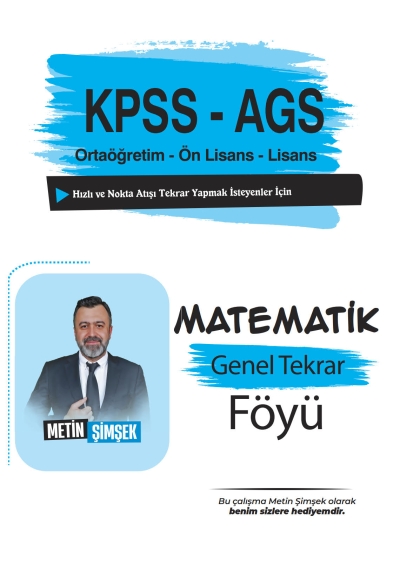 2026 Matematik Genel Tekrar Föyü Metin Şimşek Vega Efsanesi