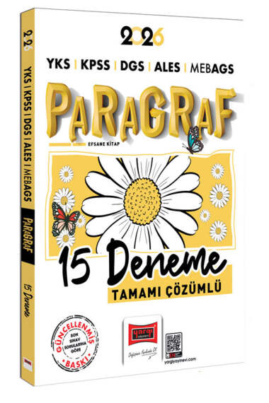 2026 YKS KPSS DGS ALES MEB-AGS Papatya Serisi Paragraf Tamamı Çözümlü 15 Deneme Yargı Yayınları Vega Efsanesi
