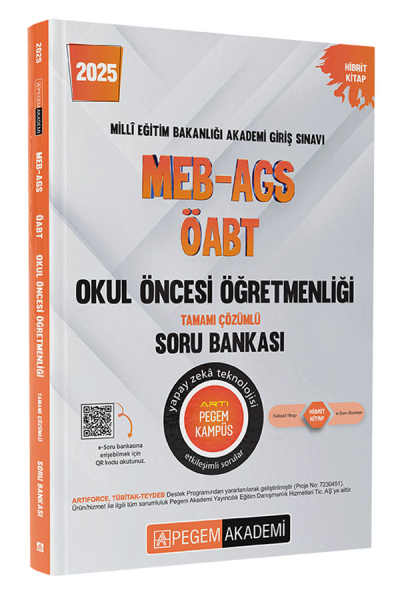 2025 MEB-AGS-ÖABT Okul Öncesi Öğretmenliği Tamamı Çözümlü Soru Bankası Pegem Yayınları Vega Efsanesi