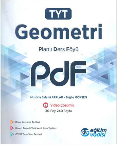 TYT Geometri Planlı Ders Föyü PDF Eğitim Vadisi Yayınları