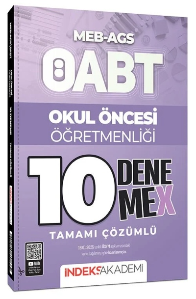 2025 ÖABT MEB-AGS Okul Öncesi Öğretmenliği 10 DenemeX Çözümlü İndeks Akademi Yayıncılık Vega Efsanesi