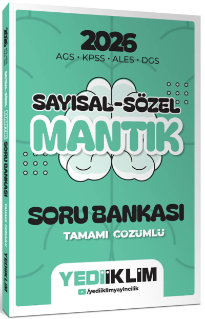 2026 AGS KPSS ALES DGS Sayısal Sözel Mantık Tamamı Çözümlü Soru Bankası Yediiklim Yayınları
