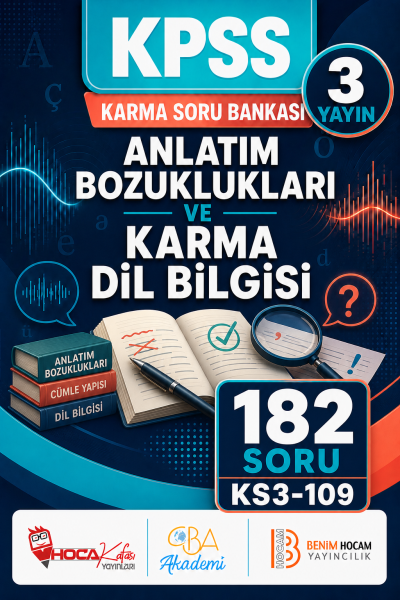 Anlatım Bozuklukları ve Karma Dil Bilgisi 3 Yayın 182 Soru (Benim Hocam - CBA - Hoca Kafası Yayınları)