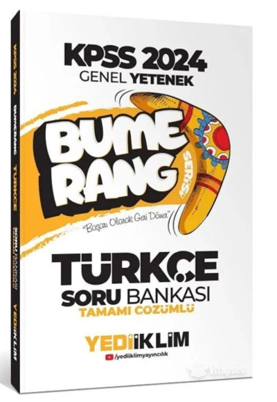 2024 KPSS Türkçe Bumerang Soru Bankası Çözümlü Yediiklim Yayınları Vega Efsanesi