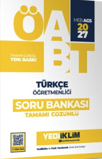 ÖABT MEB-AGS Türkçe Öğretmenliği Soru Bankası Çözümlü Yediiklim Yayınları Vega Efsanesi