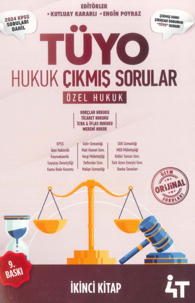 Tüyo Hukuk Çıkmış Sorular (Özel Hukuk) 2024 KPSS Soruları Dahil Vega Efsanesi
