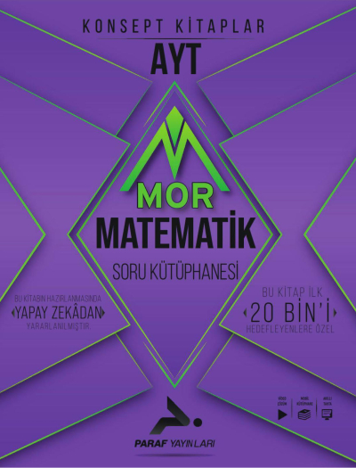 AYT Mor Matematik Soru Kütüphanesi Paraf Yayınları Vega Efsanesi