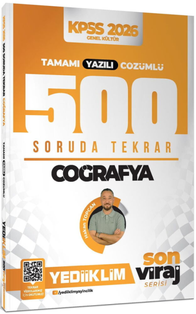 2026 KPSS AGS Coğrafya Son Viraj Serisi Tamamı Yazılı Çözümlü 500 Soruda Genel Tekrar Kampı Yediiklim Yayınları Vega Efsanesi