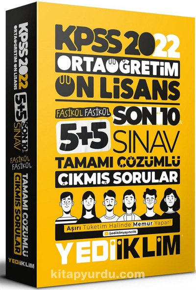 KPSS Ortaöğretim Lise Ön Lisans GYGK Son 10 Sınav Çıkmış Sorular Çözümlü