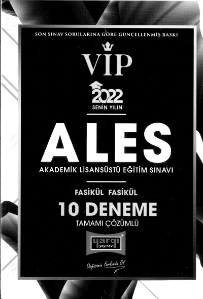 VİP ALES FASİKÜL FASİKÜL 10 DENEME ÇÖZÜMLÜ Vega Efsanesi