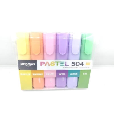 Penmax Fosforlu Işaretleme Kalemi Pastel Renkler 6'lı Set Vega Efsanesi