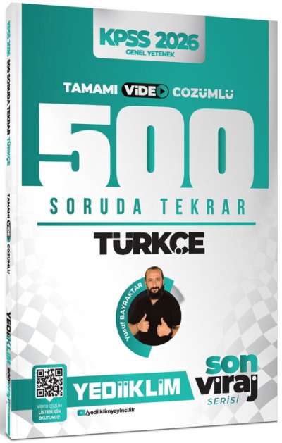 2026 KPSS Türkçe Son Viraj Serisi Tamamı Video Çözümlü 500 Soruda Genel Tekrar Kampı Yediiklim Yayınları Vega Efsanesi
