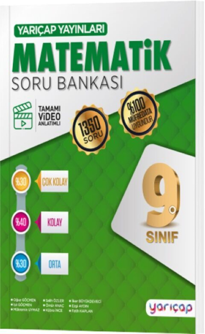 9. Sınıf Matematik Soru Bankası Yarı Çap Yayınları Vega Efsanesi