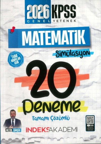 2026 KPSS Matematik Simülasyon 20 Deneme Çözümlü İndeks Akademi Yayıncılık