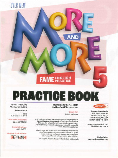 5. Sınıf More And More Practice Book Vega Efsanesi