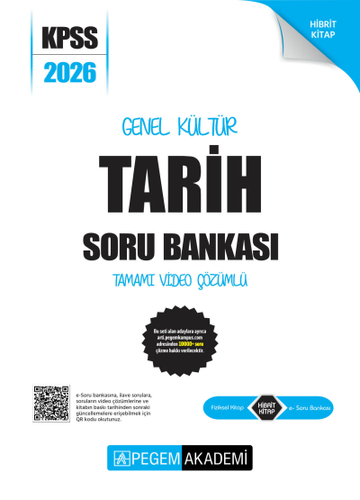 TARİH 2026 KPSS Genel Yetenek Genel Kültür Soru Bankası Modüler Çözümlü Pegem Akademi Yayınları Vega Efsanesi