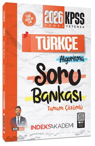 2026 KPSS Türkçe Algoritma Soru Bankası Çözümlü Berk Ekici İndeks Akademi Yayıncılık Vega Efsanesi
