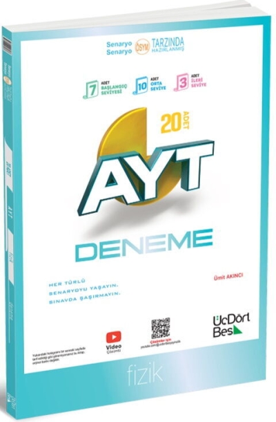 AYT 20 li Fizik Deneme Üç Dört Beş Yayınları Vega Efsanesi